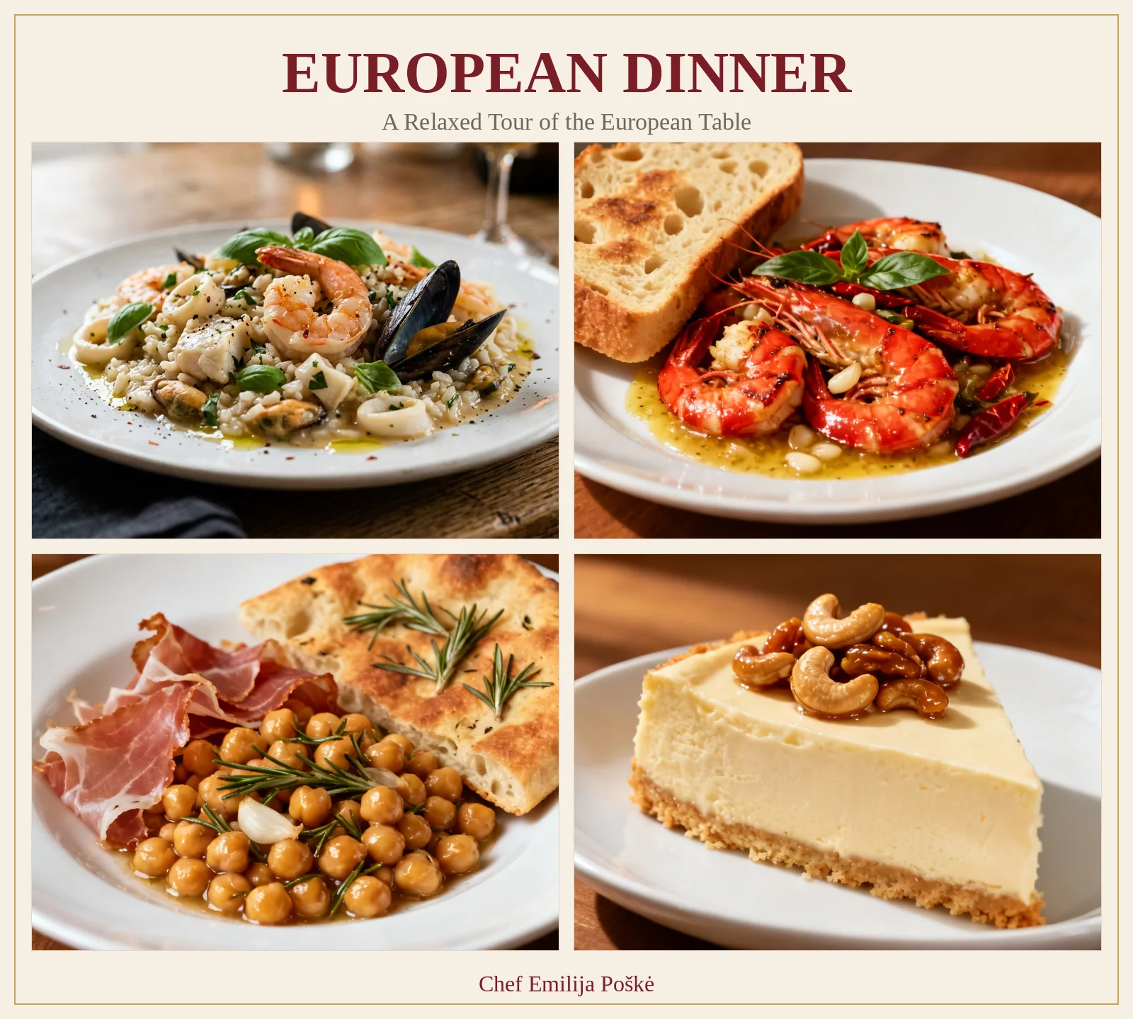 European Dinner Menu