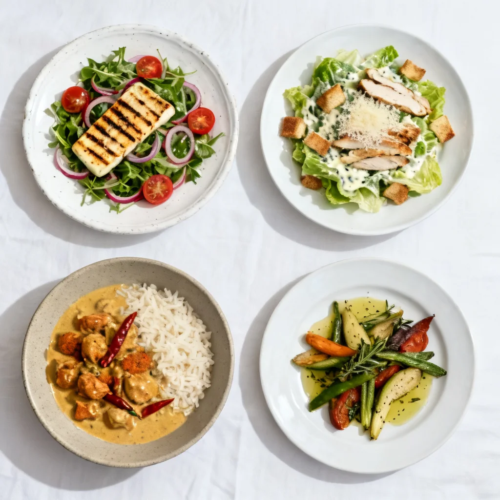 Grilled Halloumi & Garden Harvest