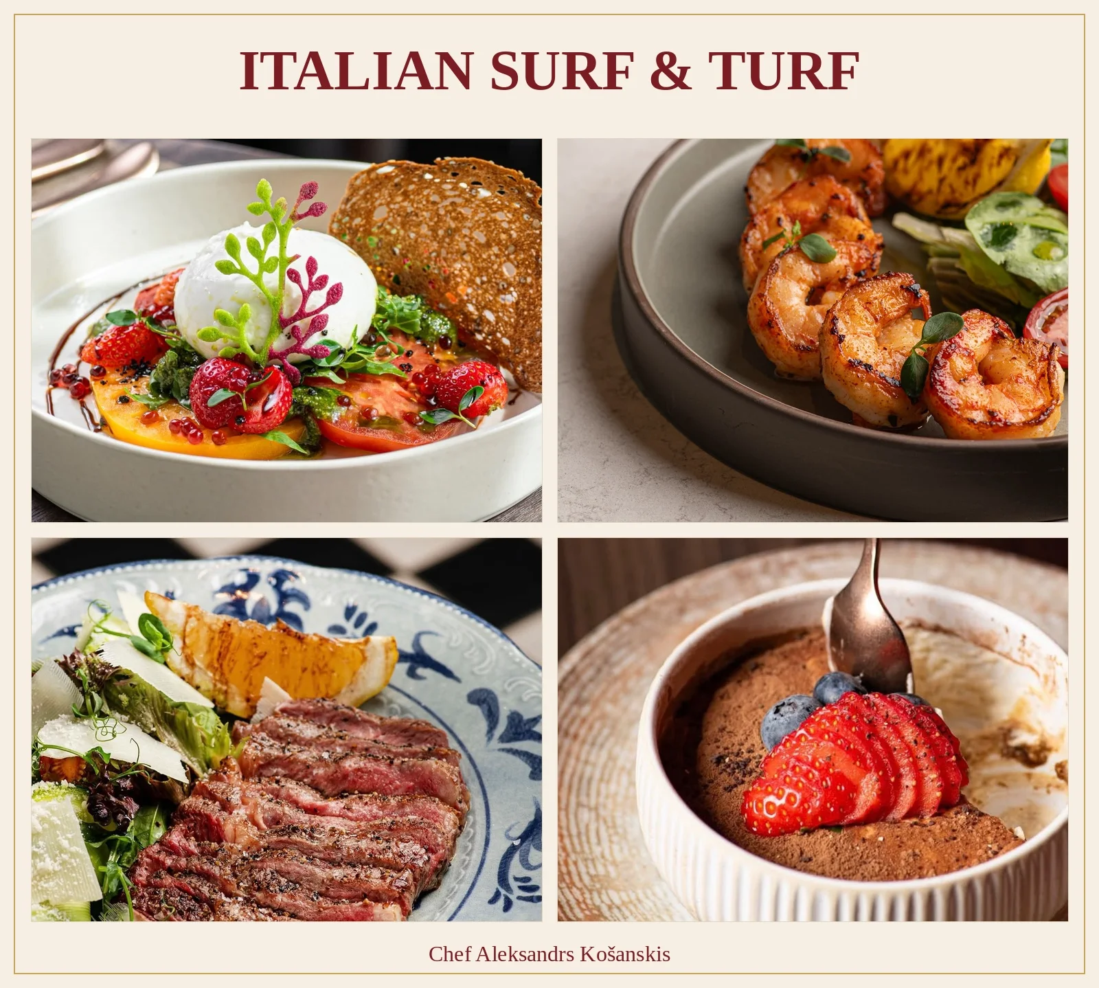 Italian Surf & Turf Menu