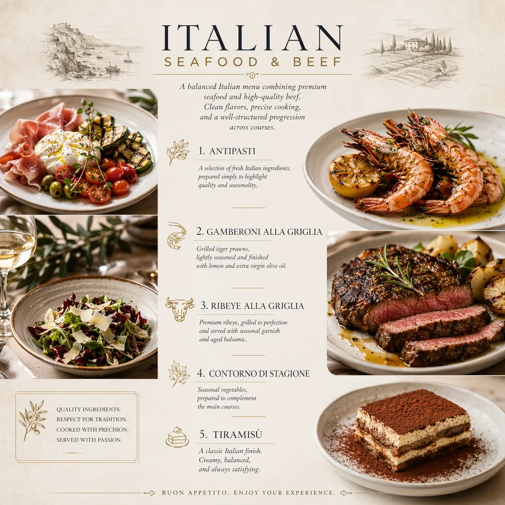 Italian Surf & Turf Menu